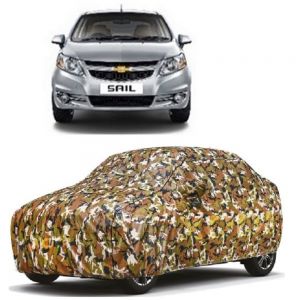 Waterproof Car Body Cover Compatible with Sail with Mirror Pockets (Jungle Print)